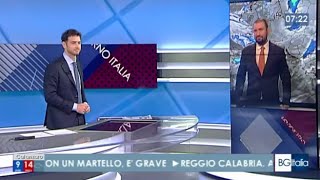 La gaffe del meteorologo Ciceroni invece di leggere le previsioni in diretta parla dei fatti [upl. by Phelan]