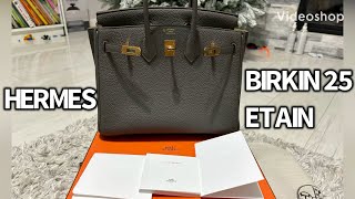 HERMES BIRKIN 25 ETAIN  SPECIAL ORDER  HORSE SHOE STAMP  HSS [upl. by Leverett282]