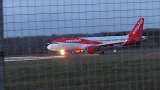 EasyJet landing GEZW Airbus A320214 [upl. by Ddal]