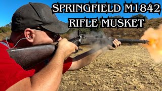 Original 1842 Springfield Rifle Musket First Shots [upl. by Scott]