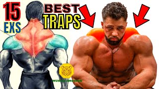 TRAP WORKOUT MASSIVE  15 best exercices for bigger traps [upl. by Olga]