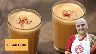 Refreshing Kesar Chai  Tea recipe by Gujju Ben I How to make Kesar Tea I Saffron Chai [upl. by Bourn]