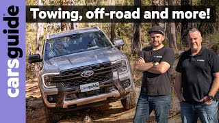 2023 Ford Ranger V6 Wildtrak 4WD detailed review Pickup test towing 4x4 offroad fuel use 4K [upl. by Nellak]