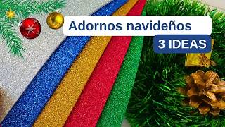 4 ideas para árboles de Navidad de foamiran  Adornos navideños 2024 [upl. by Madaih2]