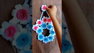 Paper flower wall hanging craft diy viralshorts shorts craft homedecor trending [upl. by Hehre787]