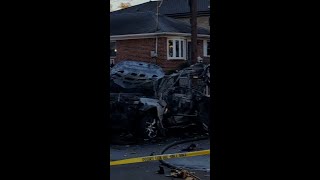 Videos show car explosion and aftermath in New York Shorts [upl. by Mariann]