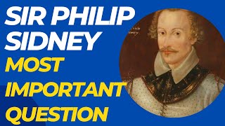 SIR PHILIP SIDNEYAN APOLOGY FOR POETRYMOST IMPORTANT QUESTIONFROM PAST PAPERS [upl. by Viking]