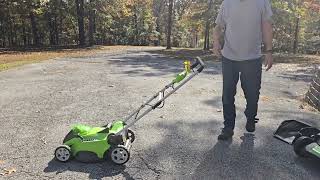 16quot 40v Greenworks battery operated mower and mulcher [upl. by Agnizn449]