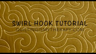 Machine Quilting the Swirl Hook A Swirl Variation Tutorial [upl. by Eidok]