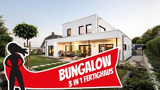 Bungalow für BestAger und Familien Genial geplantes 3 in 1 Fertighaus  Haustour Fingerhaus [upl. by Siblee]