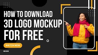 How to download a 3D Logo Mockup from Freepikcom amp use on Photopea [upl. by Ecerahc839]