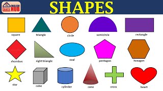 Shapes in English  List of Geometric Shapes  Shapes Vocabulary [upl. by Bonn]