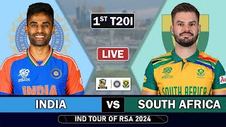 INDIA vs SOUTH AFRICA 1st T20 MATCH LIVE SCORES  IND vs SA LIVE MATCH COMMENTARY  SA BAT [upl. by Eirffej]