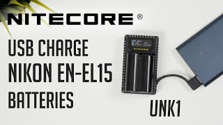 USB Nikon ENEL15 Battery Charger  Nitecore UNK1  Unboxing amp Review [upl. by Lemor]