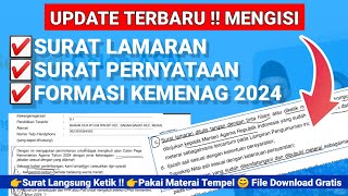 UPDATE TERBARU  CARA ISI SURAT LAMARAN amp PERNYATAAN CPNS KEMENAG 2024  BISA LANGSUNG KETIK PART 2 [upl. by Ynar947]