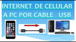 INTERNET DE CELULAR A PC POR CABLE USB EN 1 MINUTO [upl. by Ynffit]