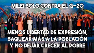 MILEI SOLO CONTRA EL G20 Y LA AGENDA 2030 [upl. by Adalia278]