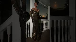 Stunning GoldenBlack Sequin Mermaid Dress fehaute promdress dresses fashion [upl. by Anillek]