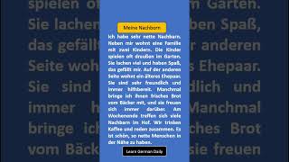 Meine Nachbarn deutschkursonline german deutschland germany deutsch deutschlernen lernen [upl. by Mountford]