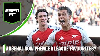 Arsenal vs Leicester REACTION Arteta’s side now favourites to win the Premier League  ESPN FC [upl. by Ilysa]