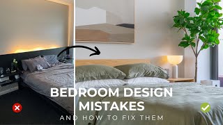 12 Common Bedroom Design Mistakes amp How To Fix Them [upl. by Neffirg]