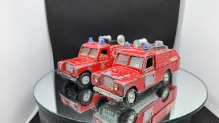 Diecast Restoration Dinky Toys landrover fire truck no282 197480 D M C CHALLENGE [upl. by Nwahsram]