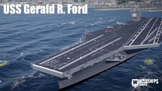 Best Aircraft carrier  USS Gerald R Ford  Warships Mobile 2 Gameplay [upl. by Estele658]