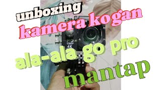 UNBOXING KAMERA ACTION AKSI KOGAN WIFI ULTRA HD 4K [upl. by Caressa979]