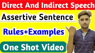 Assertive Sentence में होने वाले परिवर्तनDirect and indirect speechAssertive sentence [upl. by Alyce129]