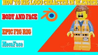 QUICK WAY TO RIG LEGO CHARACTER IN BLENDER FREE TOOLS [upl. by Graybill]