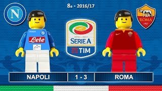 Napoli Roma 13 • Serie A 2017 15102016 goal highlights sintesi Lego Calcio [upl. by Arolf]