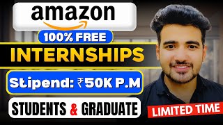 Amazon Free Internships 2024  Amazon Hiring Interns Online  Internship For Graduate Students [upl. by Lerner]