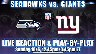 Seahawks vs Giants LIVE REACTION amp PLAYBYPLAY [upl. by Erodavlas255]