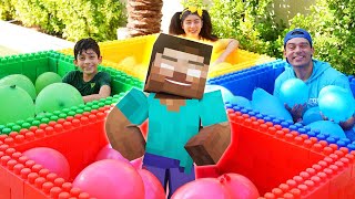 Jason and Friends Play The Colors Minecraft Water Challenge [upl. by Naitsirhk966]