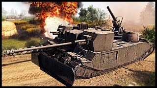 Giant Land Cruiser Tanks  Super Heavy British Landships  Men of War Assault Squad 2 Mod Gameplay [upl. by Remlap]