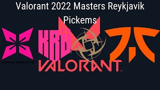 Valorant 2022 Masters 1 Reykjavik Pickems [upl. by Isacco887]