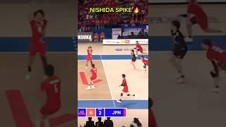 🔥 Nishida Spike 🔥 volleyball boom boomspike [upl. by Misti]