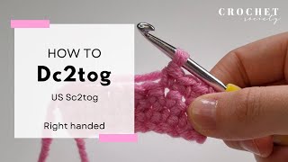 How to do a decrease crochet dc2tog UK  sc2tog US  Beginner Crochet [upl. by Garett]