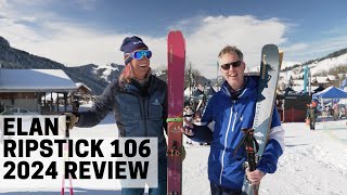 Elan Ripstick 106  Ski Test Review 2024 [upl. by Nauq]