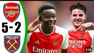 Arsenal Vs West Ham 52 premier league all Goals and Extended Highlights 2025 [upl. by Hadden]