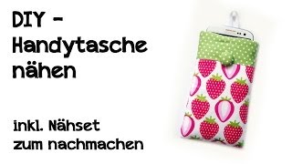 DIY  Handytasche nähen  inkl Nähset zum nachmachen [upl. by Yclehc389]