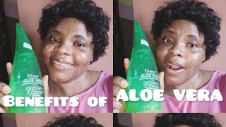 How I use my Aloe Vera Gel product review Morning Routine and Evening Routine with Aloe Vera Gel [upl. by Diskson855]