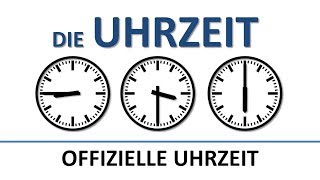 Deutsch lernen die Uhrzeit offiziell deutsche Untertitelthe official time [upl. by Enert]