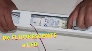 como CAMBIAR FLUORESCENTE por LED  tubo led conexion dos laterales [upl. by Delle488]