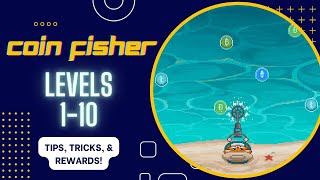 Playing Levels 110 on Rollercoins Coin Fisher Crypto Game playtoearn cryptogame playthrough [upl. by Eissej]