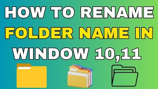 How to Change or Rename Folder Name in Window 10 [upl. by Sillig]