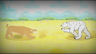 SMILODON POPULATOR VS POLAR BEAR  ANIMATION [upl. by Leitnahs75]