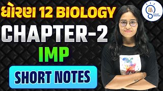 Std 12 Biology ch 2 Imp Short Notes  Short Notes of Biology Class 12 Chapter 2  by Sangita Maam [upl. by Spiros]