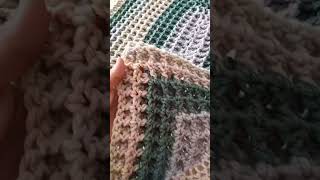 Reversible Waffle Blanket rectangular crochet wip [upl. by Alessandra]