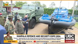 MUSEVENI INSPECTS THE ARMORY SECTION AT THE KAMPALA DEFENCE amp SECURITY EXPO [upl. by Peterec]